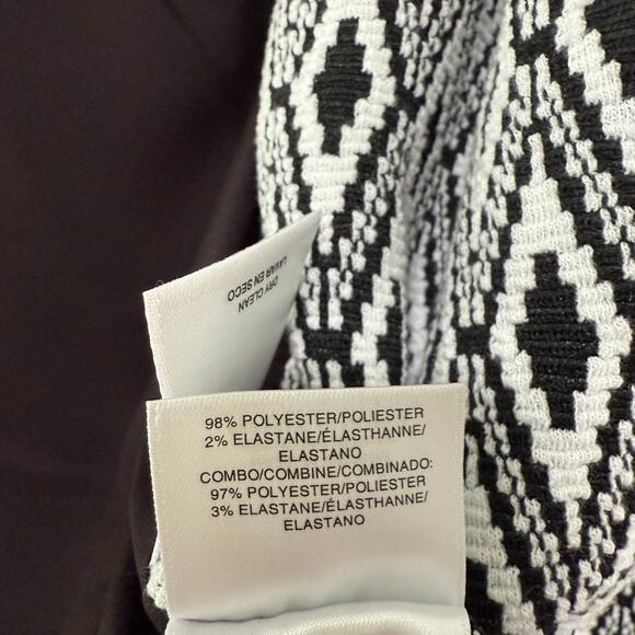 Kasper Women's Knit Diamond Print Open Front Blazer Jacket Size 12 - Picture 8 of 15